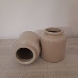 Lot de 2 pots en grès émaillé
