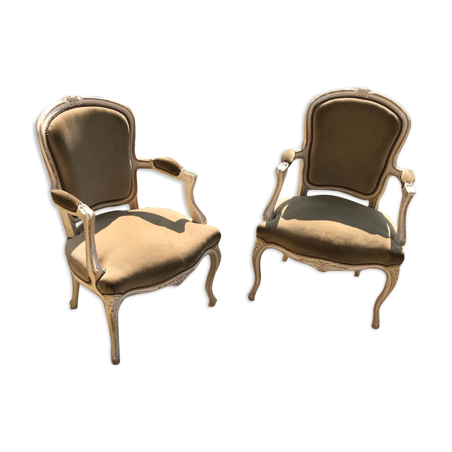 Pair of armchairs style Louis XV