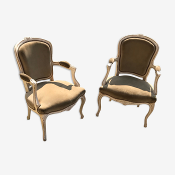Pair of armchairs style Louis XV