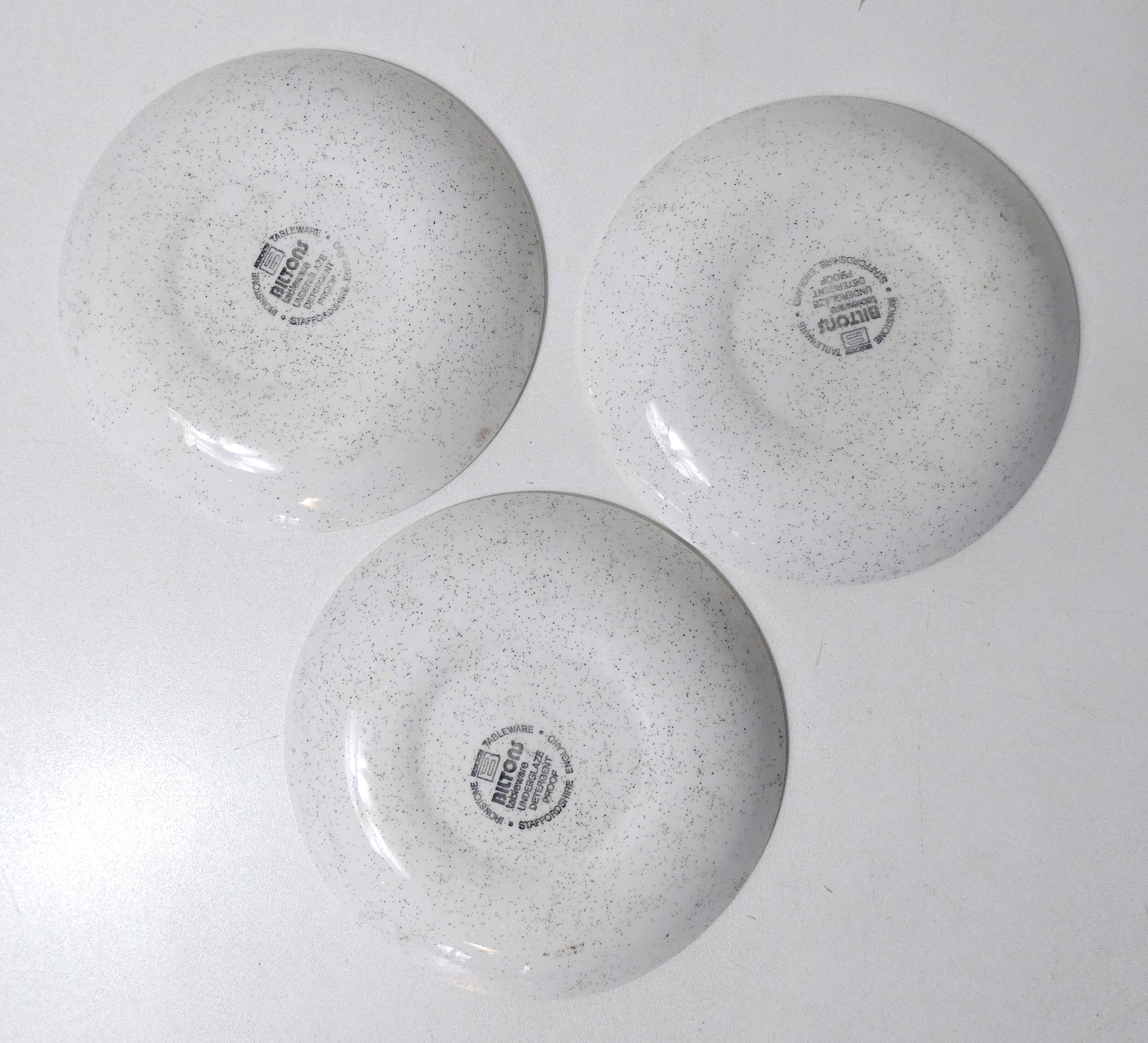 Assiettes staffordshire grès vintage