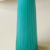 Vase Design Corne/Courbé effets nervures. Bleu turquoise
