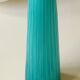 Vase Design Corne/Courbé effets nervures. Bleu turquoise