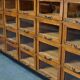 Vintage dutch oak haberdashery cabinet 1930s