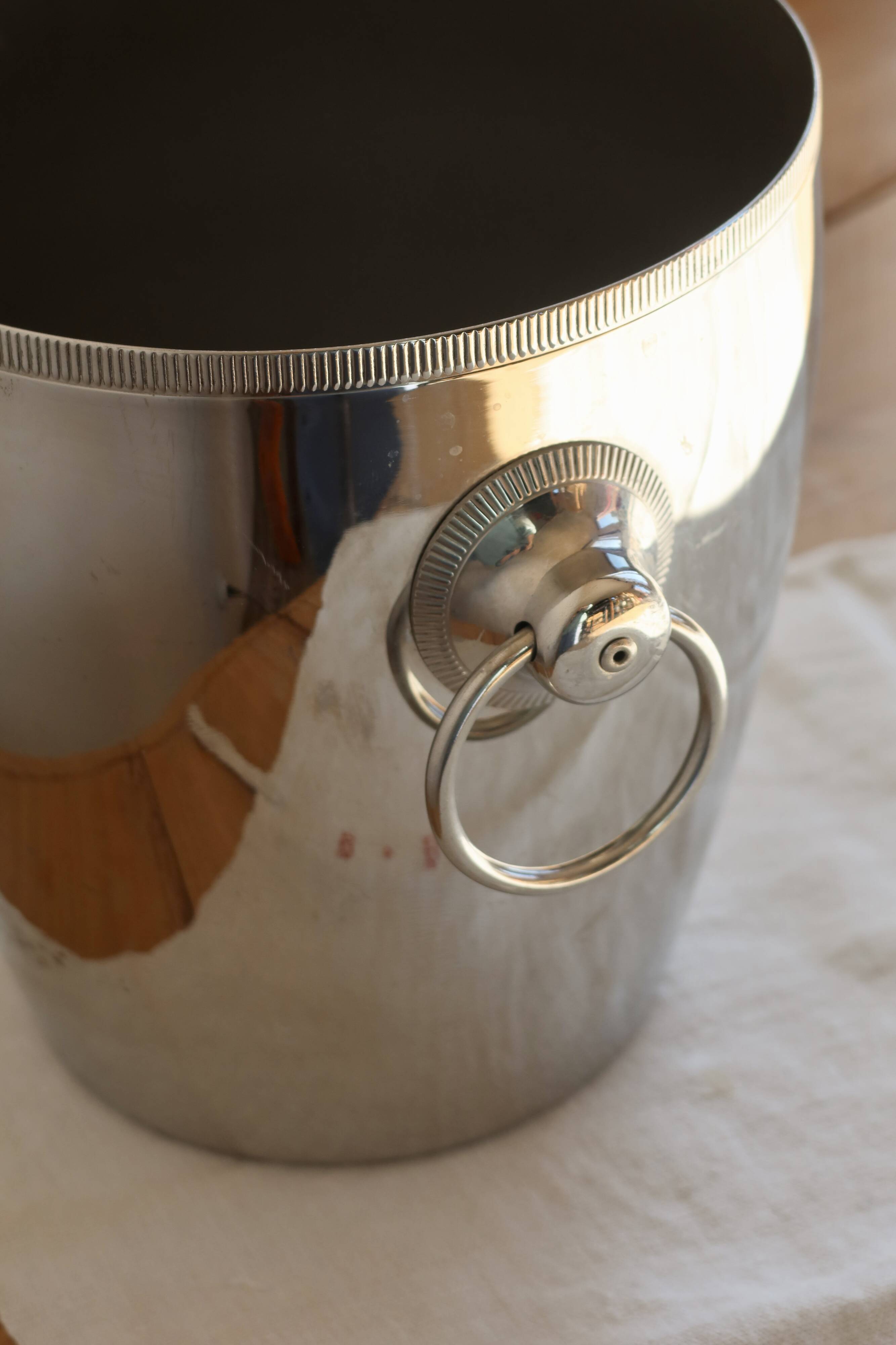 Vintage silver-plated metal champagne bucket Rémy Letang