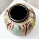 Cream-ivory and multicolor ceramic vase No 27/15 by Dümler & Breiden, German 1960s Mid-Century