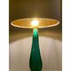 Green-sea brushed gold brass murano glass table lamp