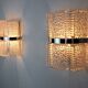 Pair of wall lamps by Kaiser Leuchten, frosted glass, Germany, 1960