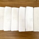 Set of 6 BG monogram damask cotton towels