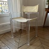Vintage acrylic glass chair / armchair 1980s