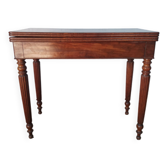 19th century English mahogany games table
