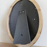 Oval wooden frame and gilded painted