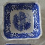 3 plats raviers Villeroy & Boch  faïence ancienne  366112 Burgenland Bleu
