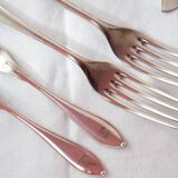 Swedish silver plated cutlery set with DC initials for 6 (20 pieces)