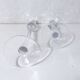 pair of blown glass candlesticks