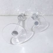 pair of blown glass candlesticks