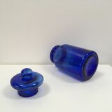 Vintage cobalt blue glass pot