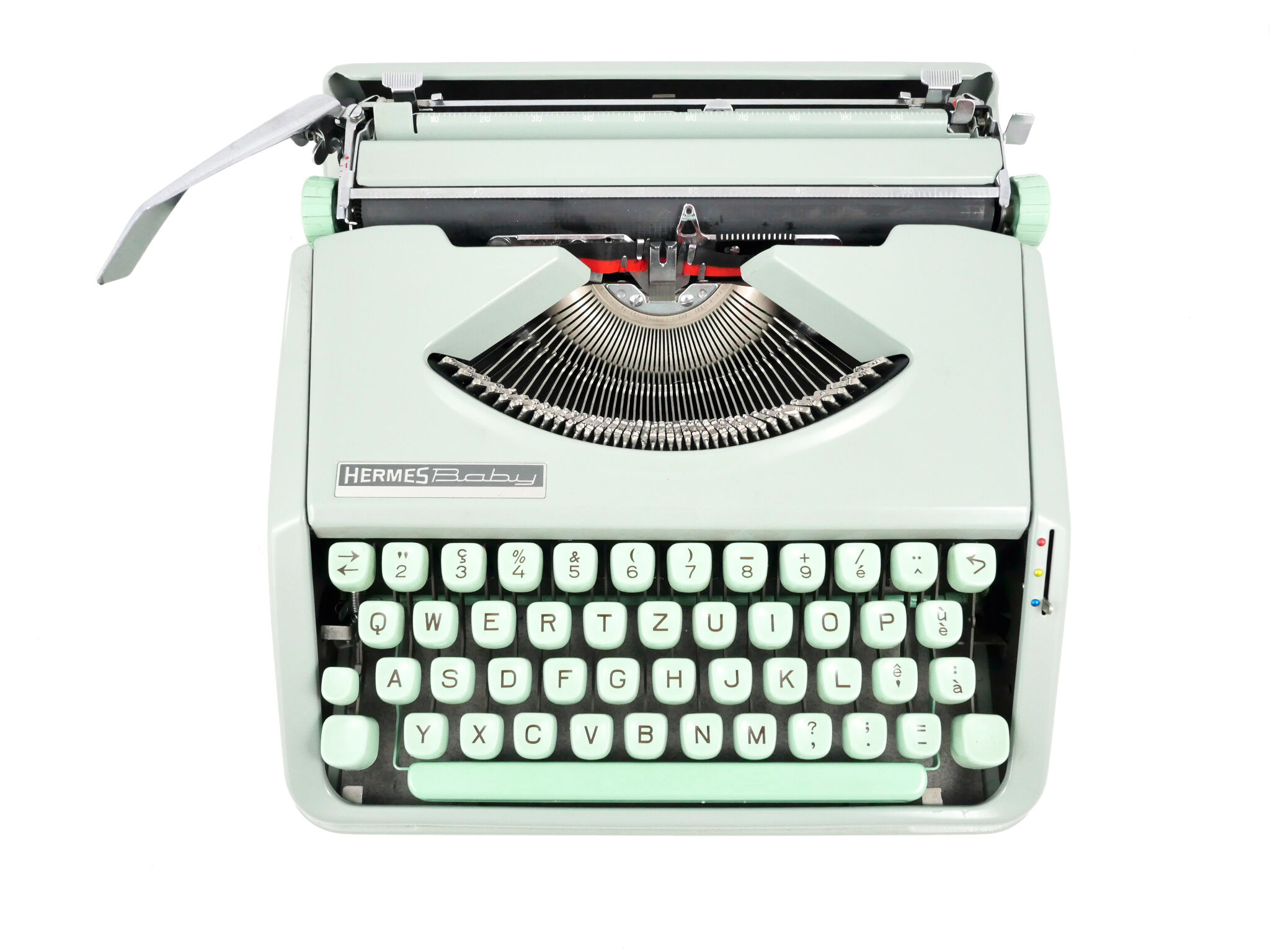 Vintage linden green Hermes Baby typewriter