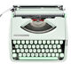 Vintage linden green Hermes Baby typewriter