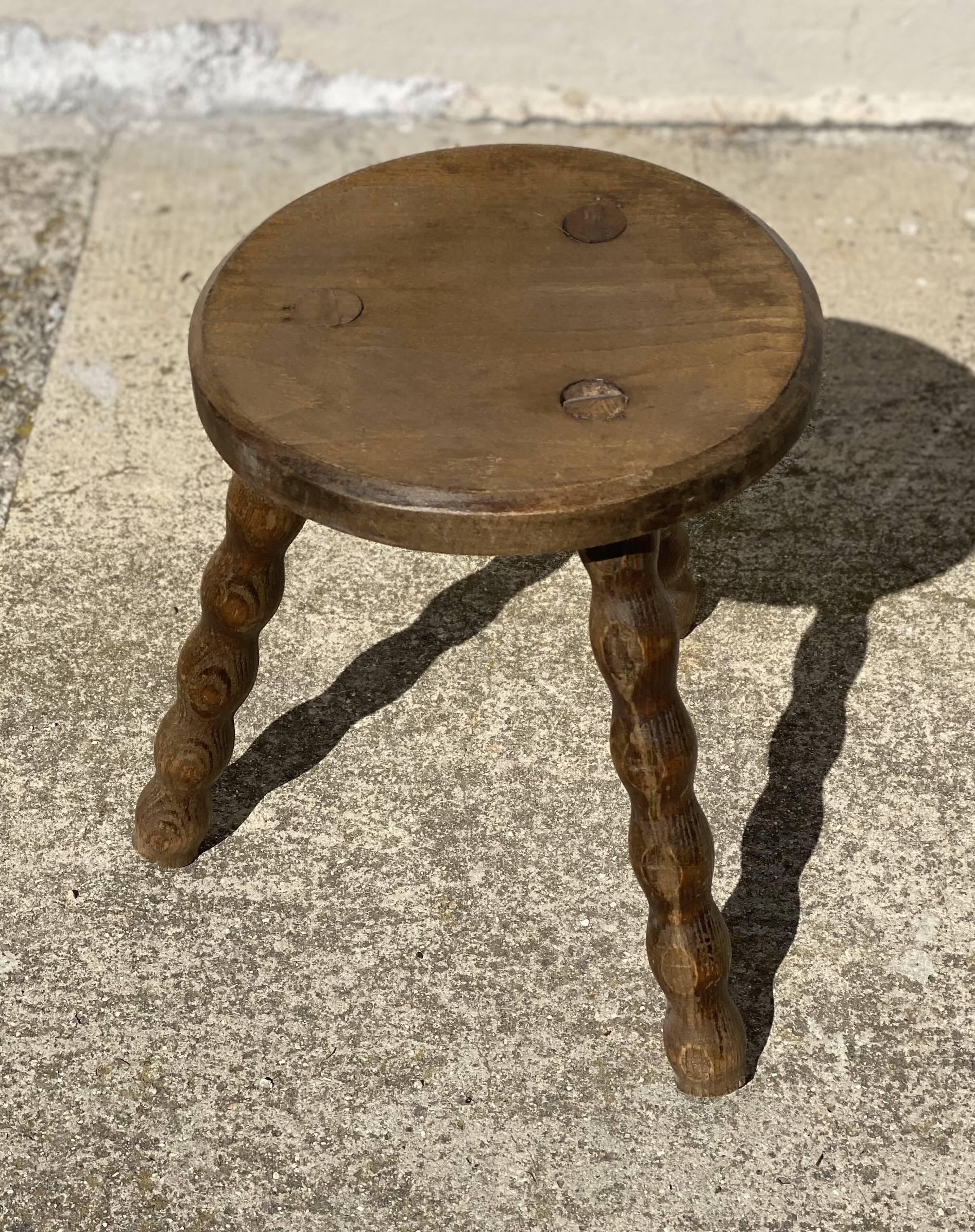 Vintage 1960s tripod stool