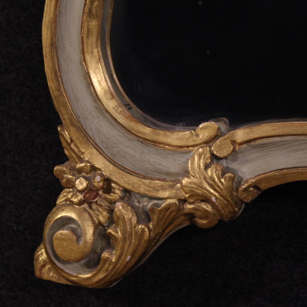 20th century lacquered and gilded Italian mirror