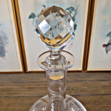 Guilloché crystal wine carafe (engraved) - early 1900s