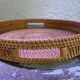 Round wicker tray