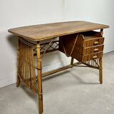 Vintage rattan desk 1960