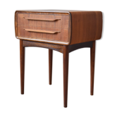 Table de nuit danoise en teck de Johannes Andersen, années 1950