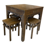 Mahjong table with 4 stools