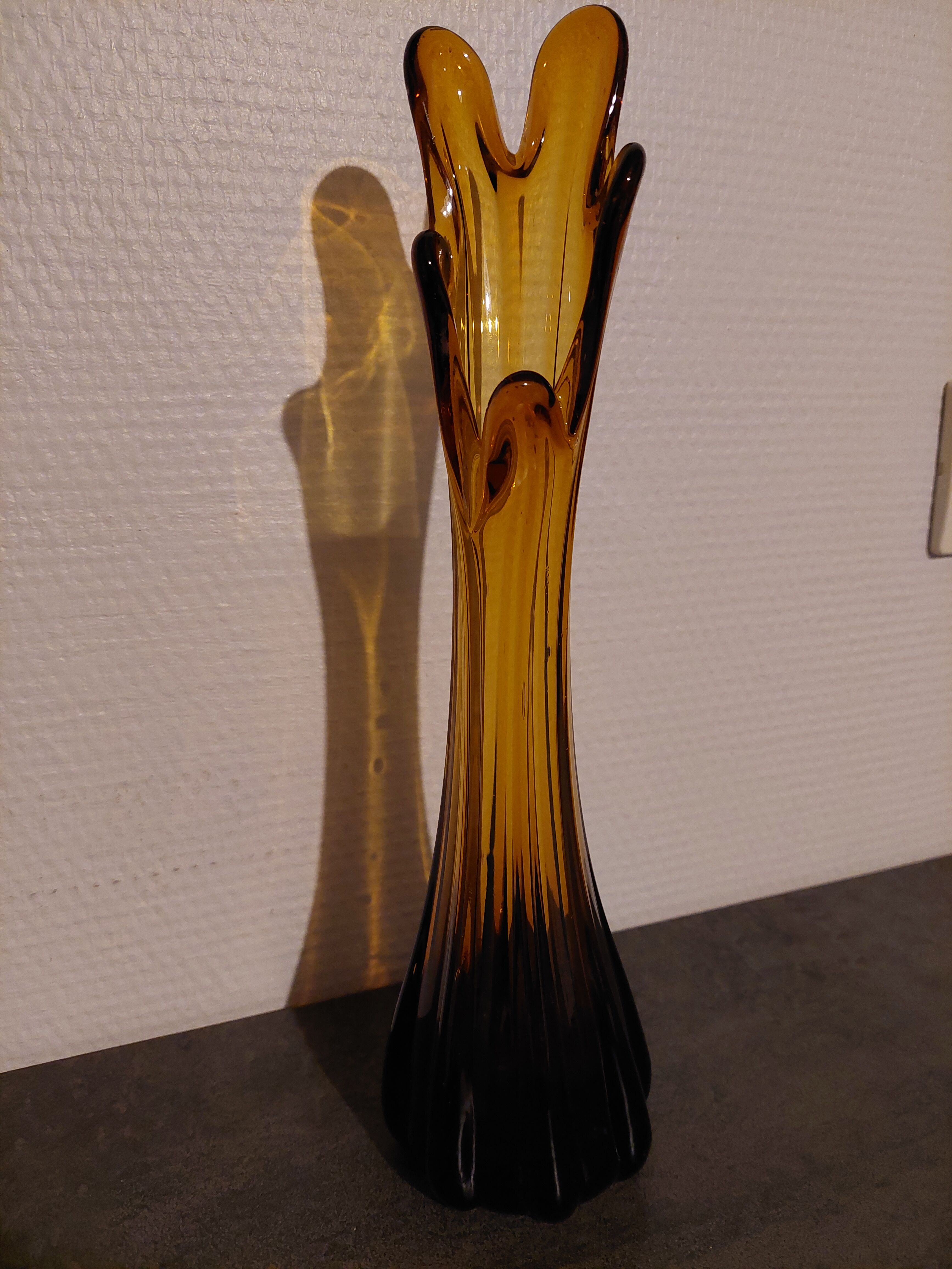 Amber yellow vase