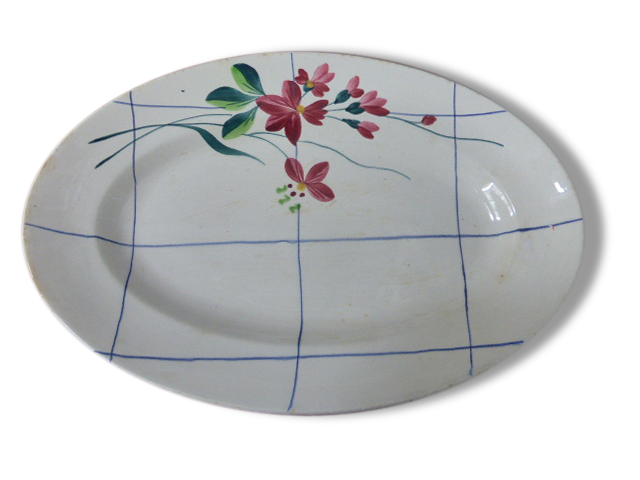 Flat oval, Deco, niderviller-earthenware