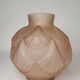 Art Deco ball vase, pink glass