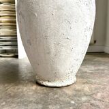 Planter, small whitewashed concrete pot, 1950s