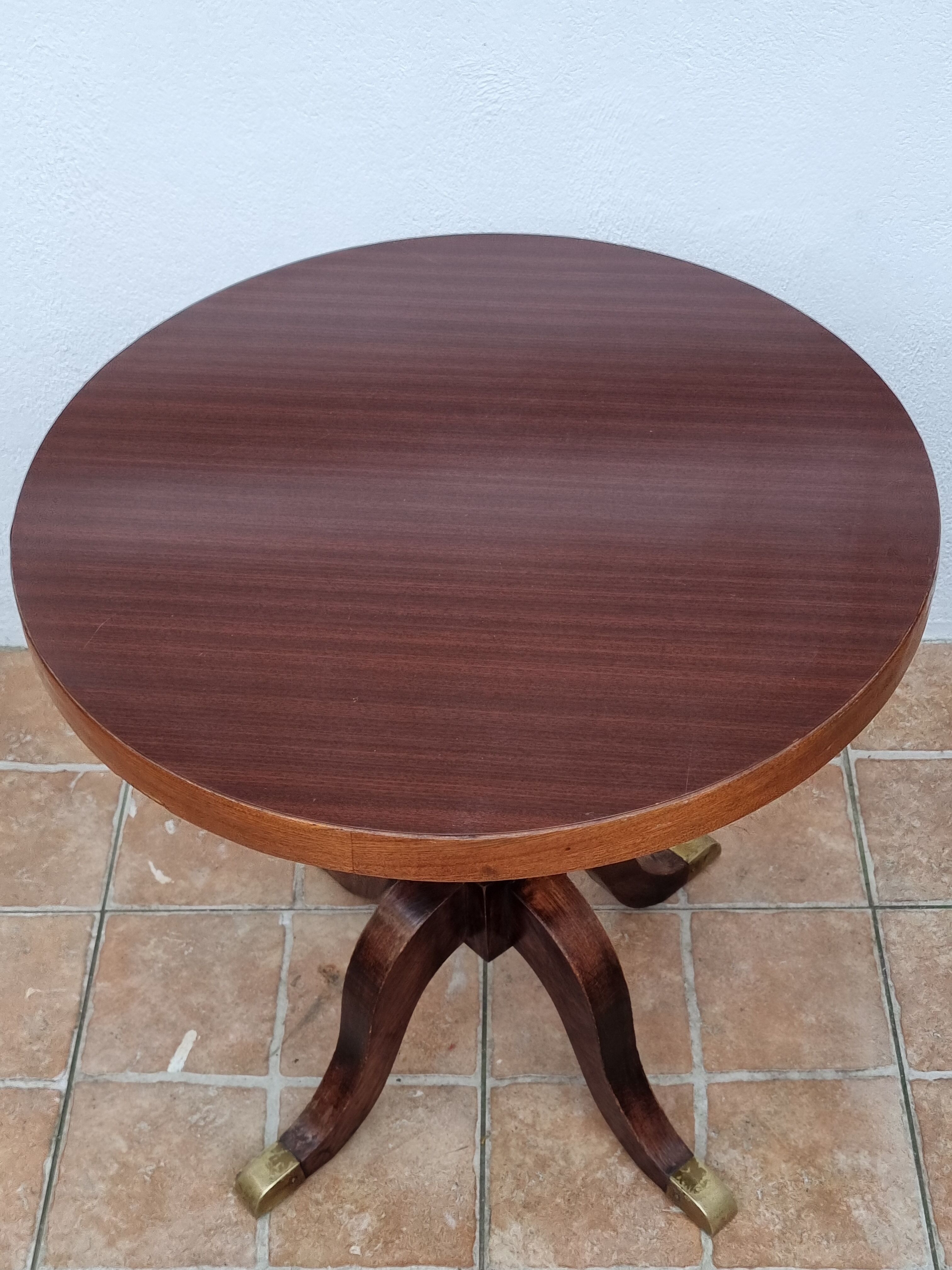 Side table in wood and brass empire style