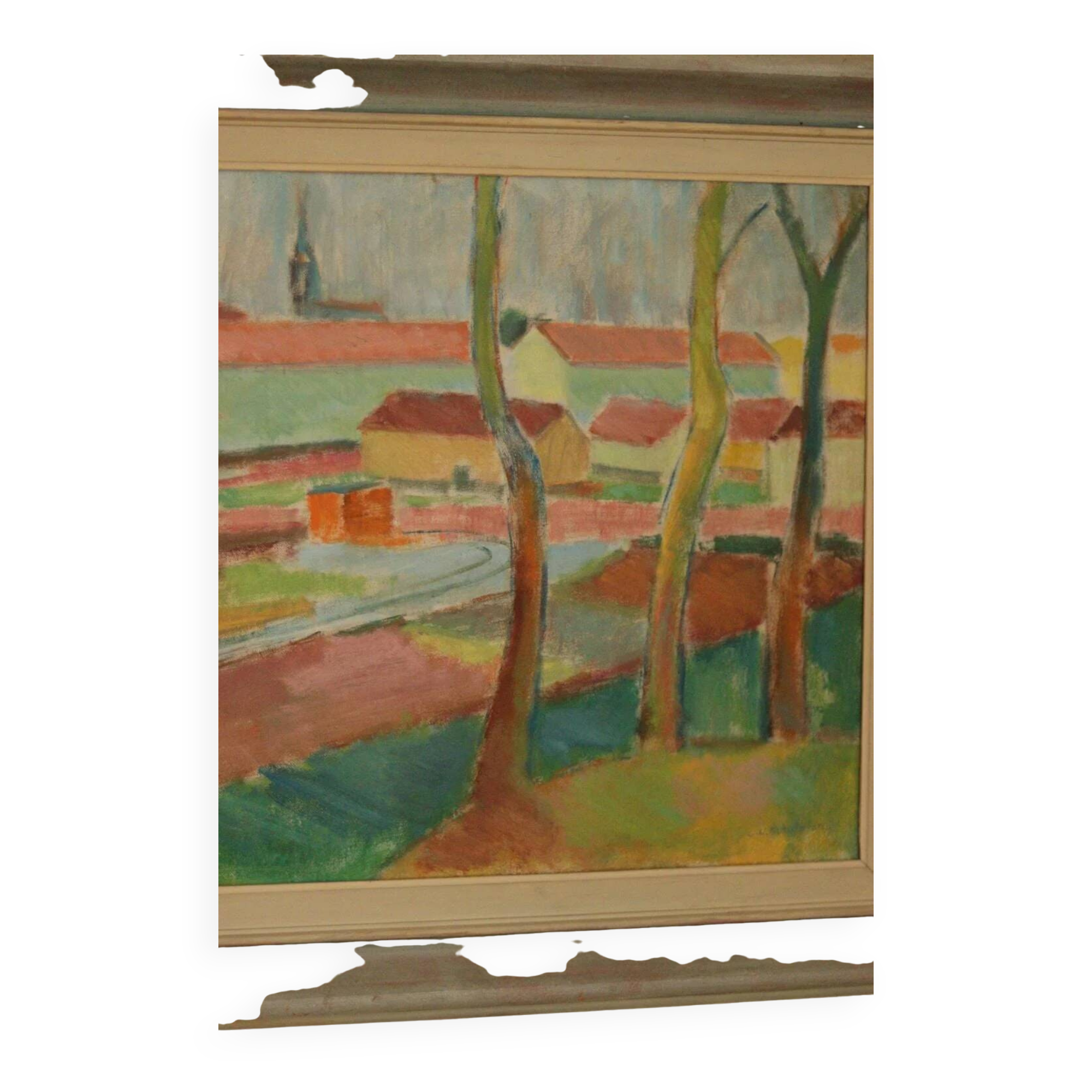 Maisons cachées par les arbres par Clas Walter Sundman