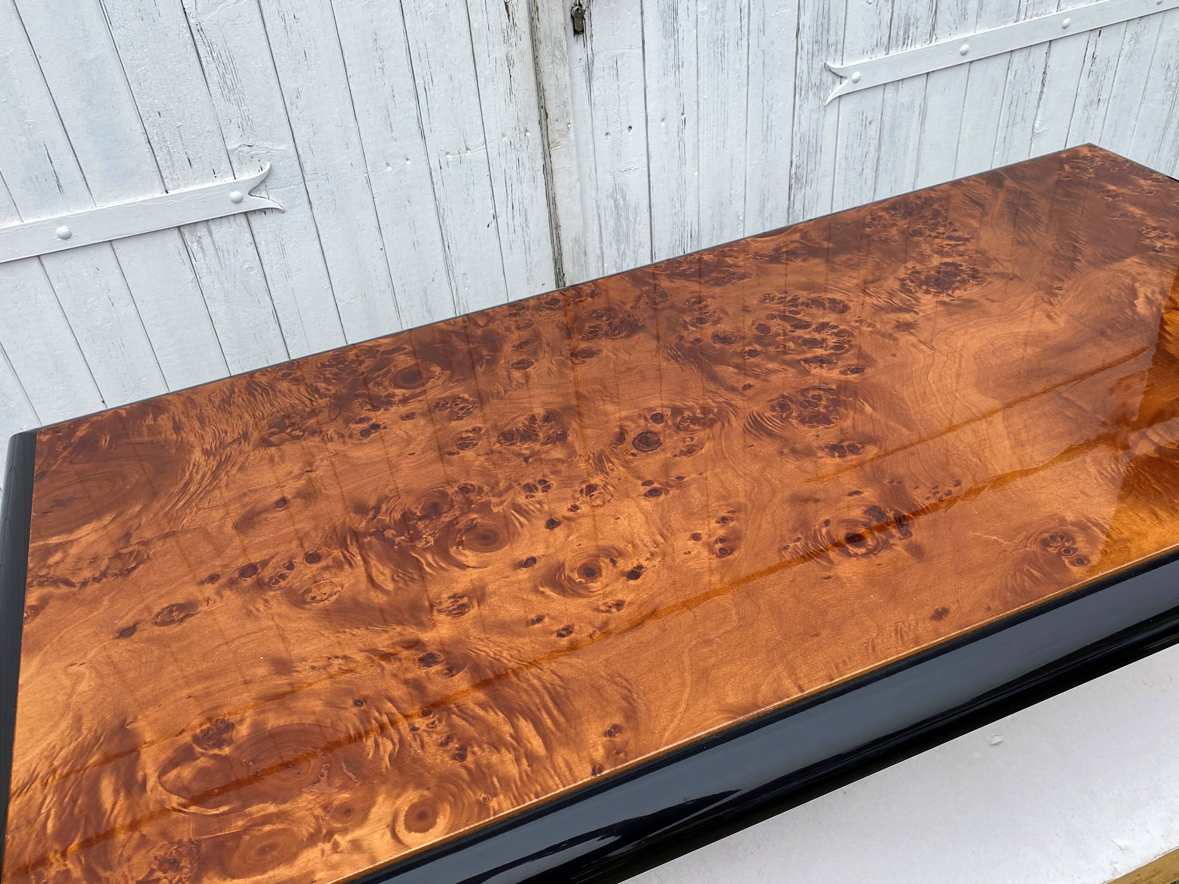 N1 coffee table in vintage 70s elm burl