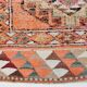 Soft Pink & Orange Rare Style Vintage Runner Rug, 91x359 Cm