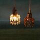 Suspensions Vintage Palwa en laiton & cristal