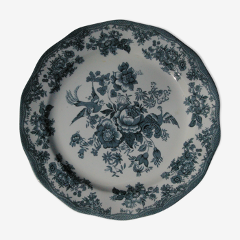 Plat rond Enoch Wedgwood Tunstall Ltd - Asiatic Pheasants bleu