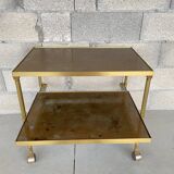 Vintage dessert stand in glass and brass