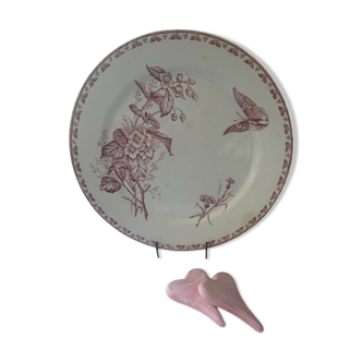 Assiette plate modèle Carmen estampillée Sarreguemines