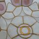 Pair of vintage pendant lamps in brass mother-of-pearl and shells