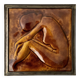 Vintage Ceramic Relief Tile Framed Female Figure