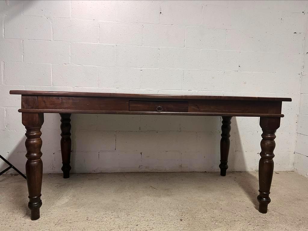 Vintage wooden farmhouse table