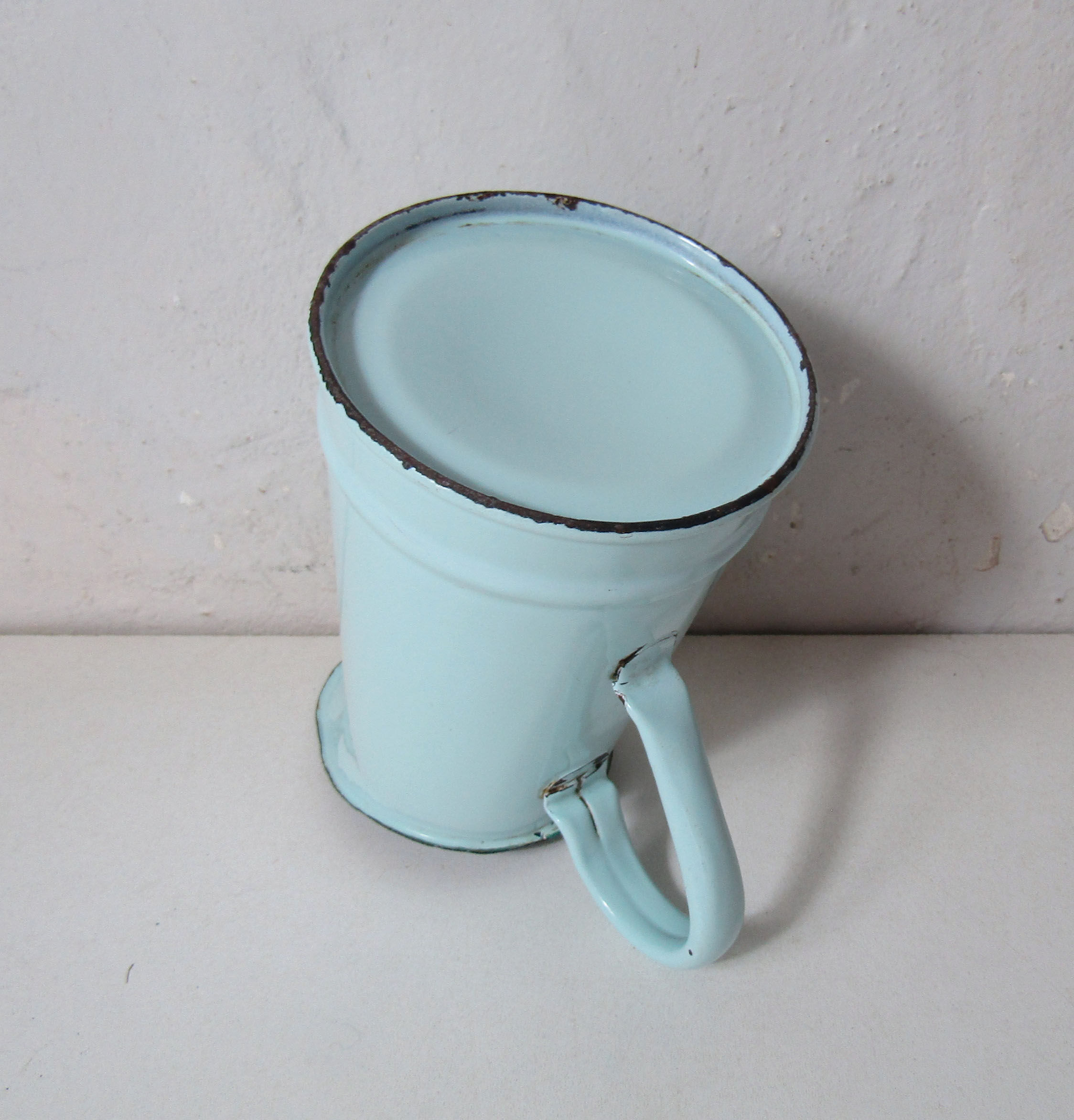 Old pitcher enamelled vintage mint