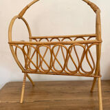 Rattan magazine rack