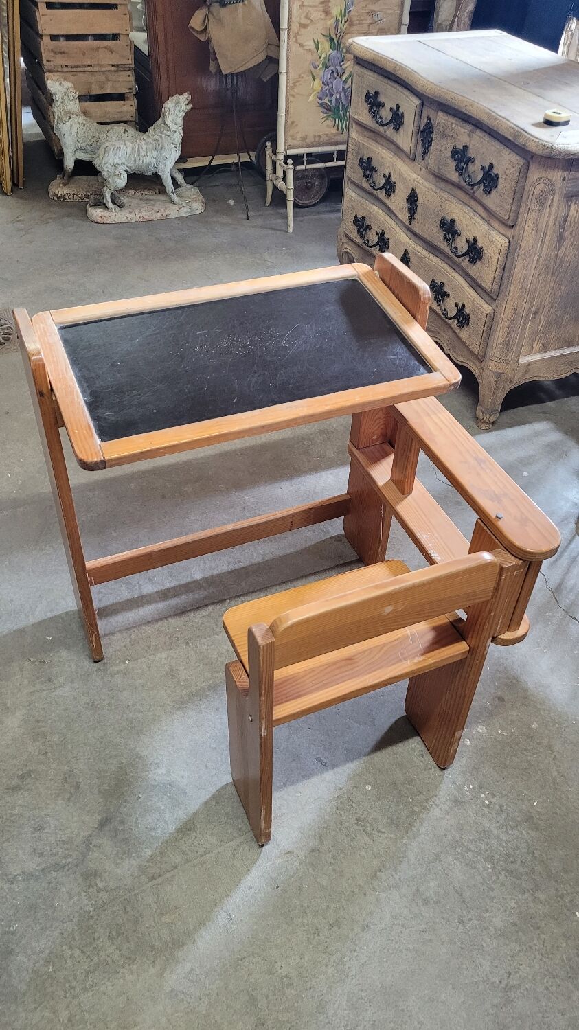 Bureau à système pliant pour enfant , vintage 1970