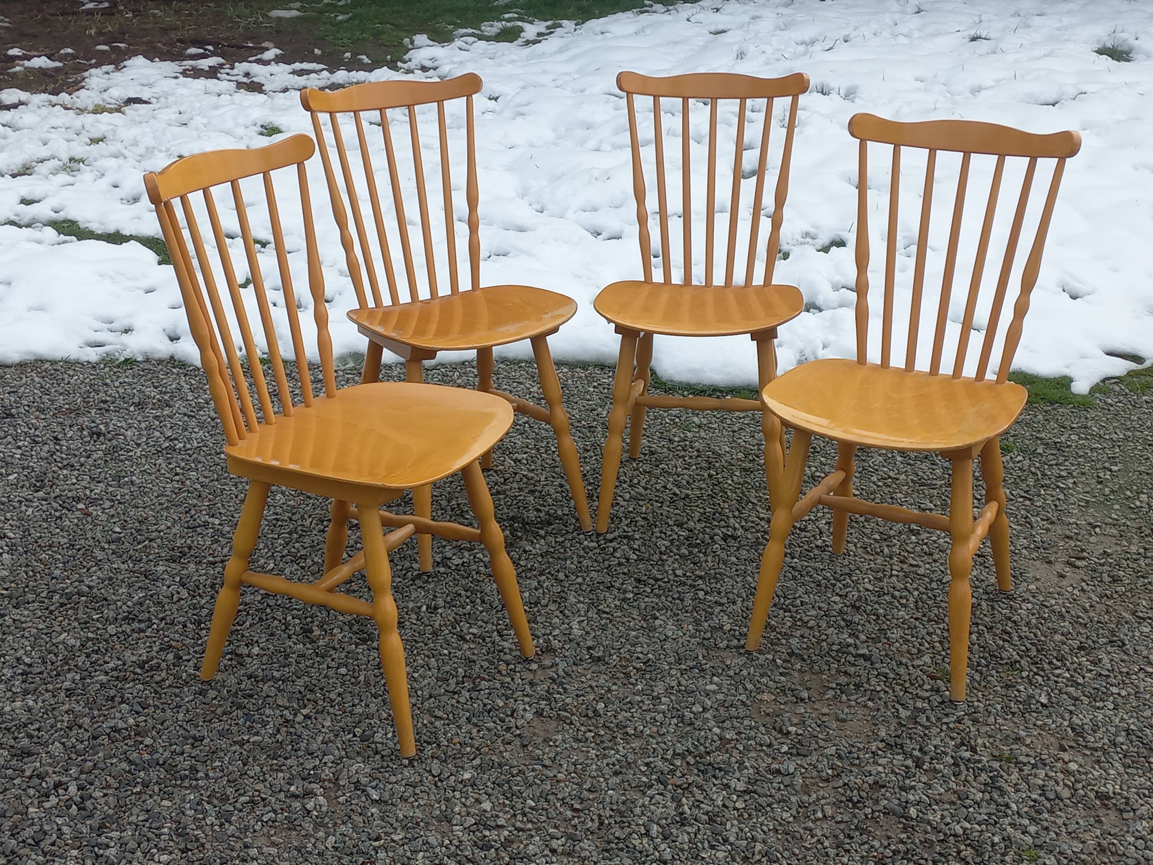 4 Baumann-branded bistro chairs
