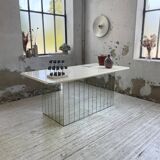 80s lacquered desk and mirror