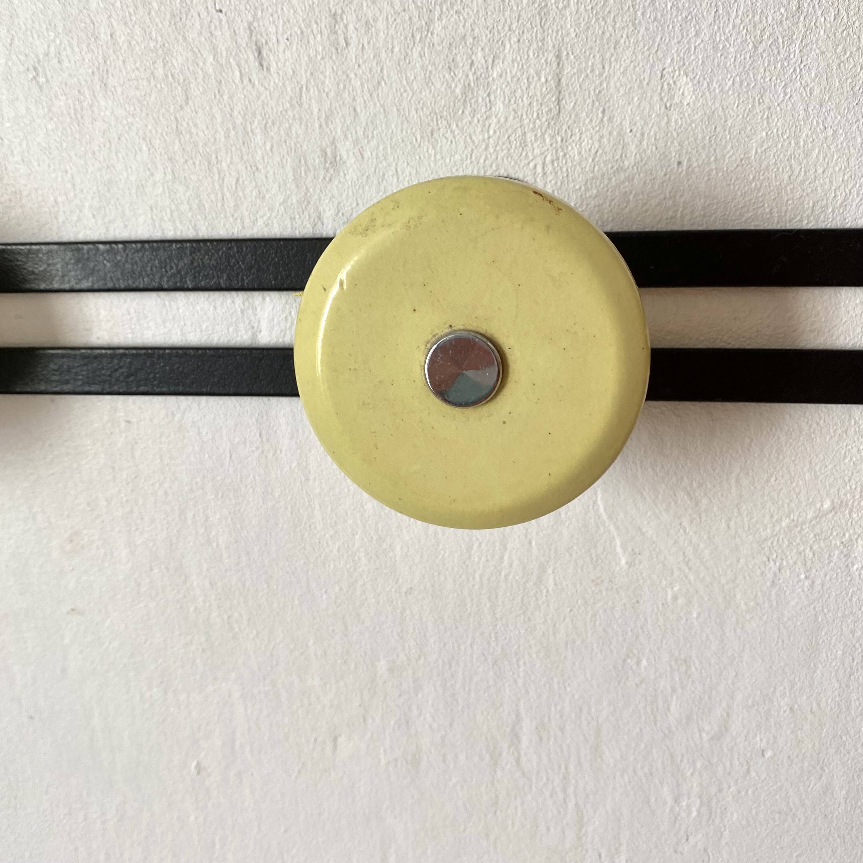 Vintage wall coat rack with 5 hooks